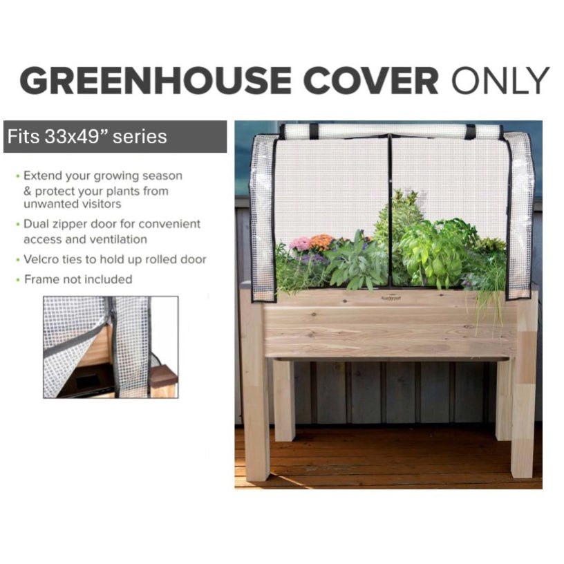 Replacement Greenhouse Cover for 33" x 49" Planters