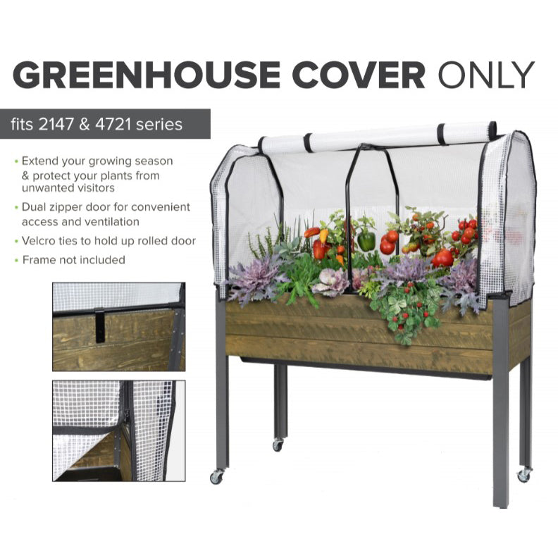 Replacement Greenhouse Cover for 21" x 47" Planters