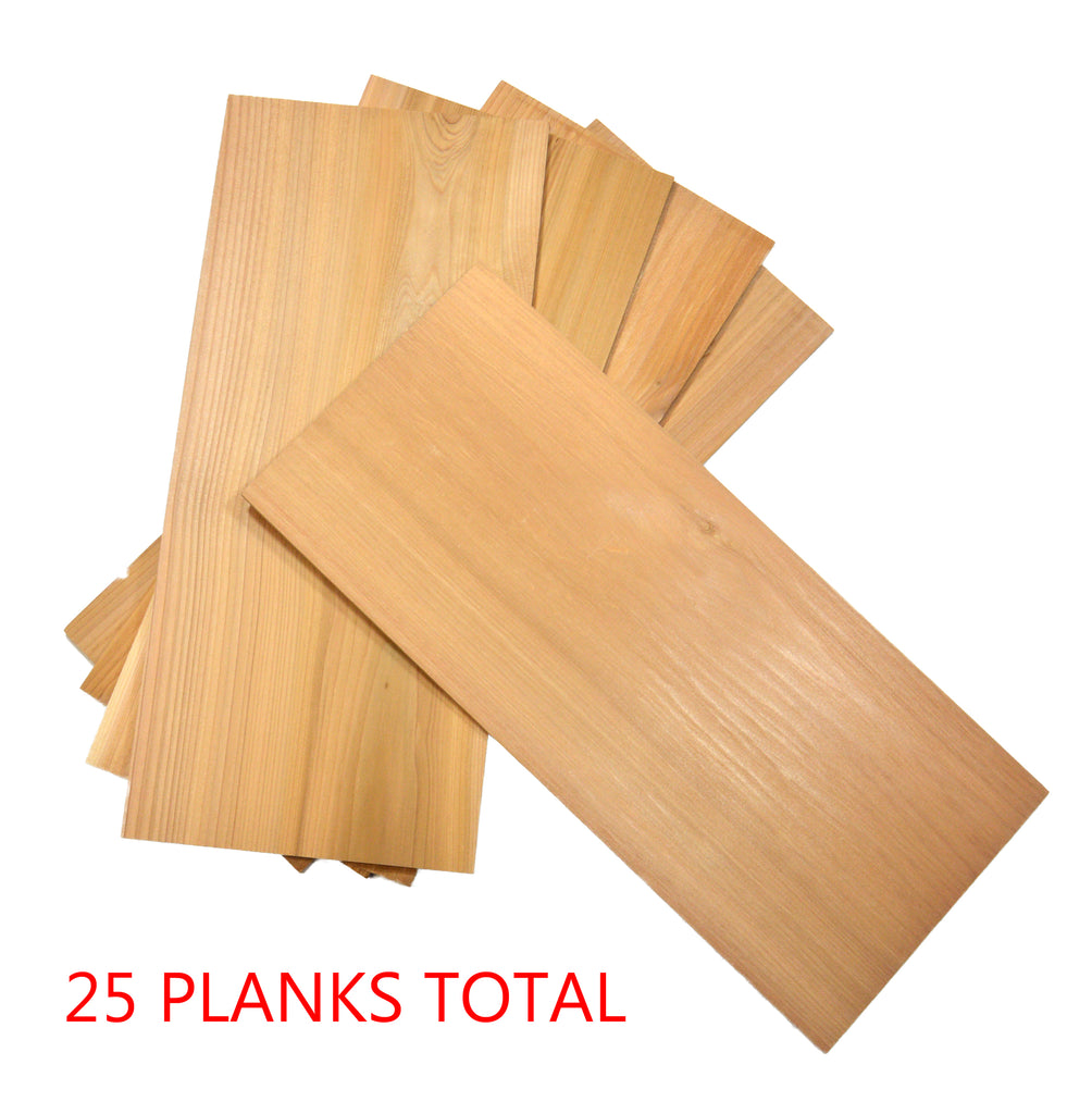7.25 x 16" Cedar Grilling Planks (25-pack bulk)