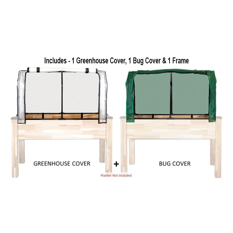 Greenhouse & Bug Cover Combo for 22" x 48" Planters