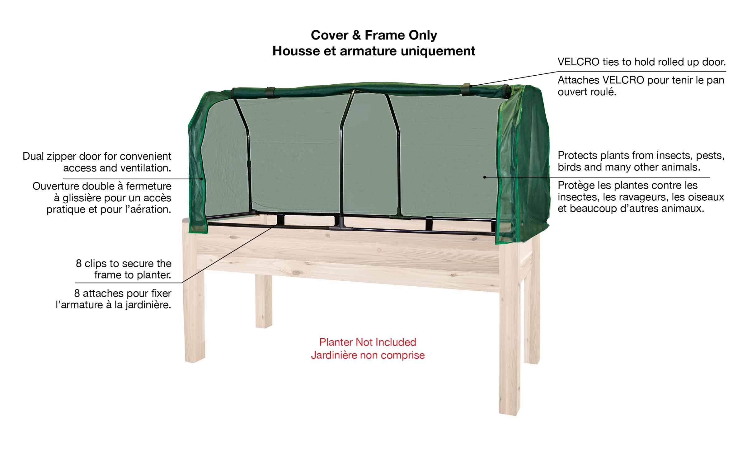 Greenhouse & Bug Cover Combo for 23