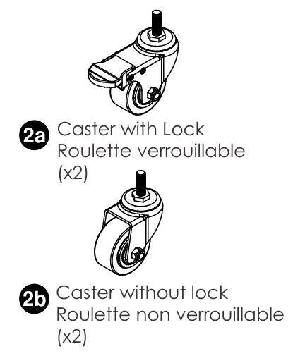 Kit de roulettes de remplacement (paquet de 4)