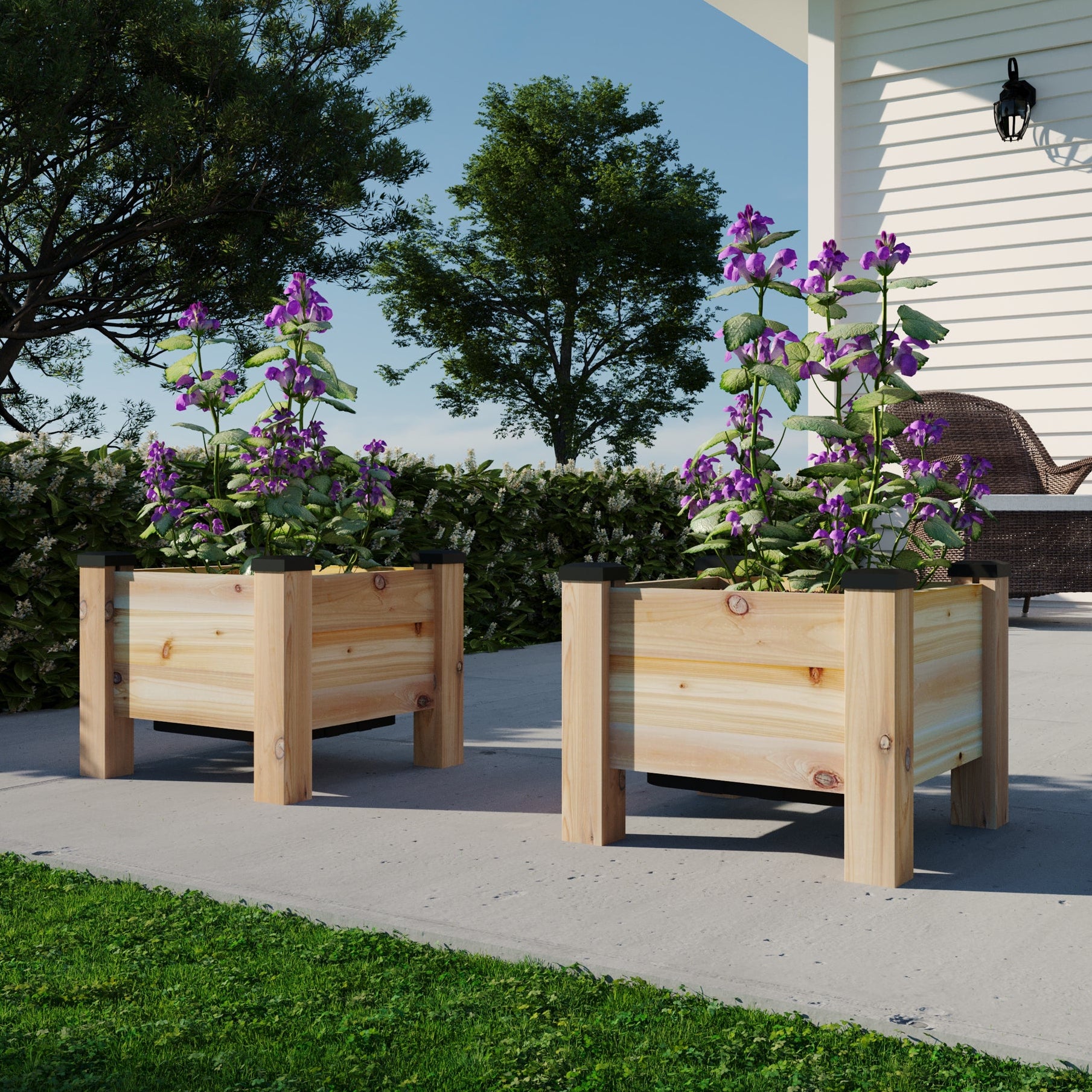 19 x 19” Cedar Entry Planter (2-Pack)