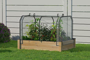Cedar Raised Garden Bed (33 x 49 x 11"H) + Greenhouse & Bug Cover