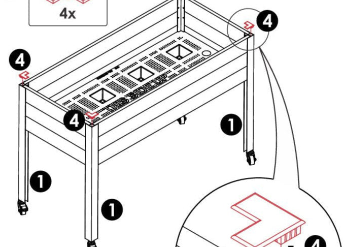 Couvre-pieds de rechange en aluminium (paquet de 4)