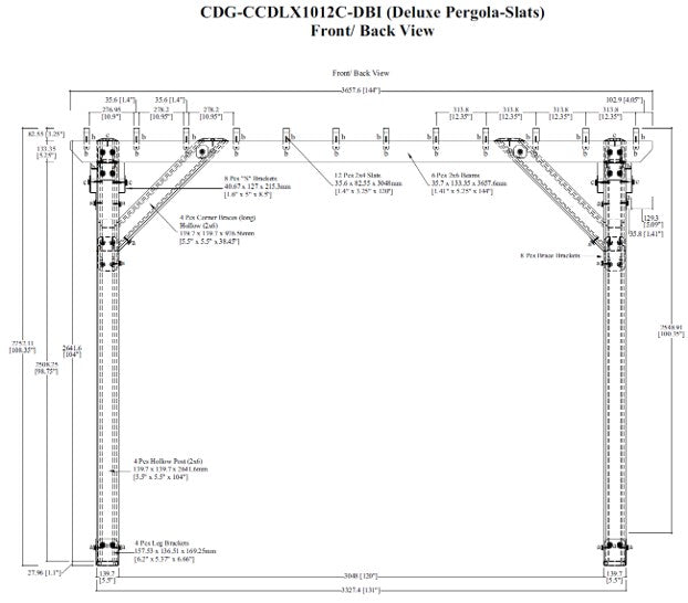 Deluxe Cedar Pergola Series **_contact for quote_**