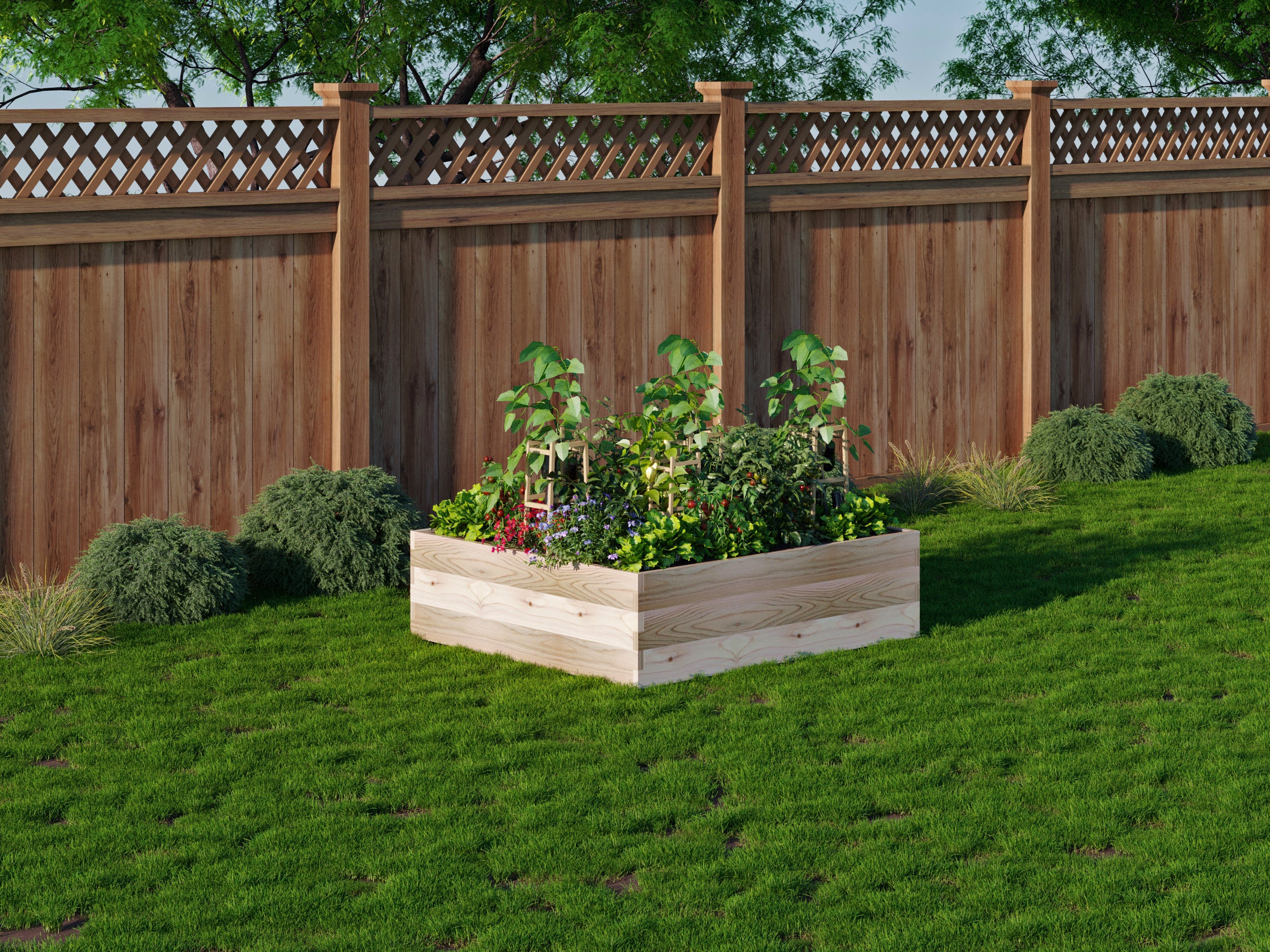 Cedar Raised Garden Bed (36 x 36 x 10.5