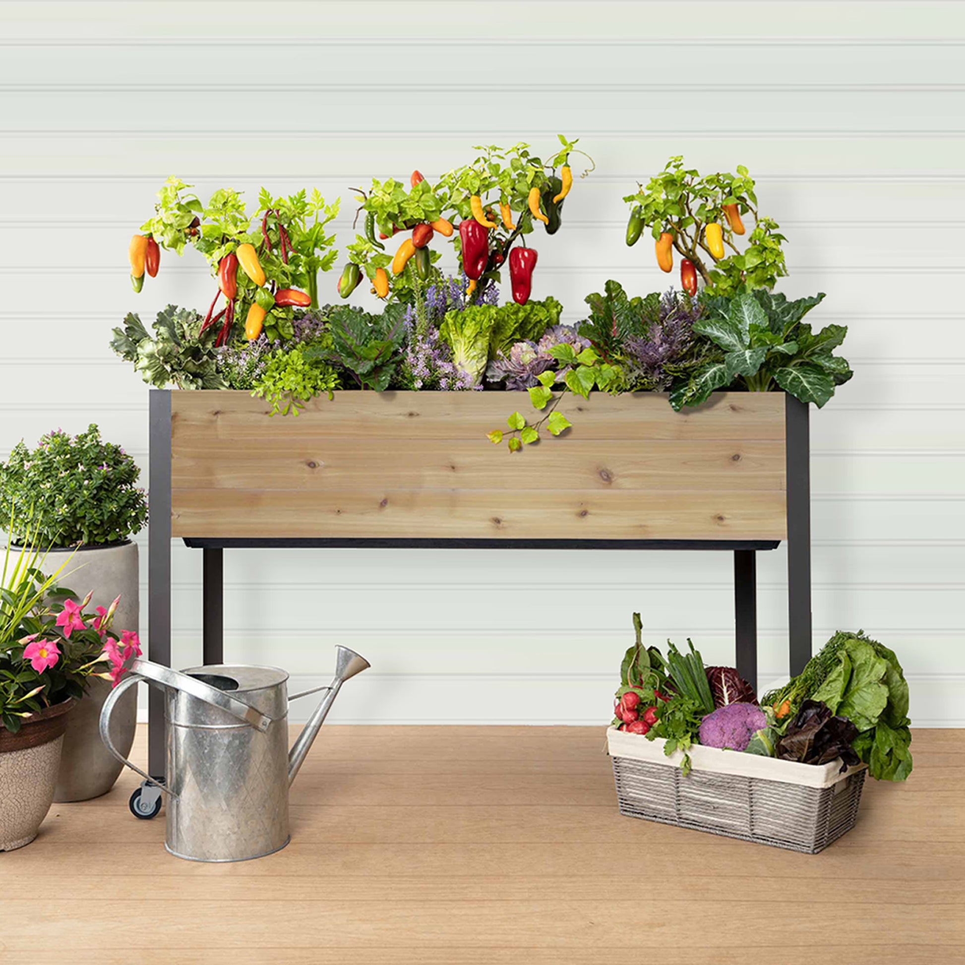 planter automatic watering Self-Watering Cedar Planter (21" x 47" x 32"H) – CedarCraft