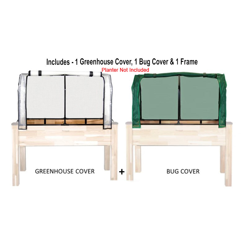 Greenhouse & Bug Cover Combo for 22" x 48" Planters