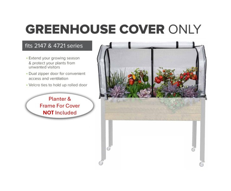 Couverture de serre de remplacement pour jardinières de 21" x 47"