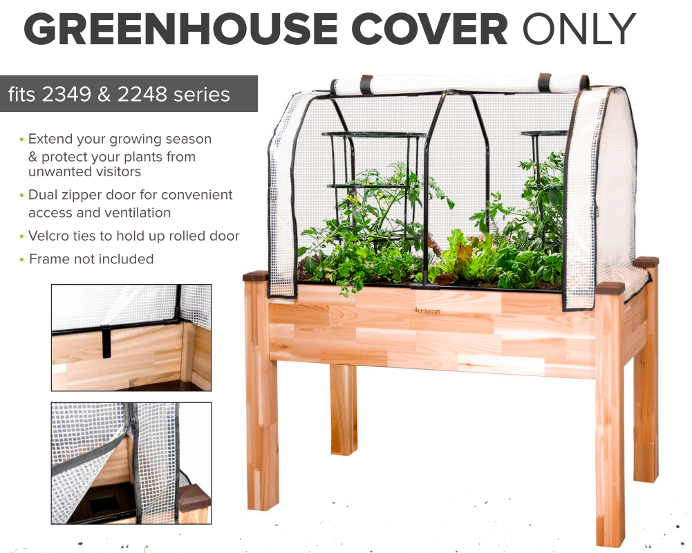 Replacement Greenhouse Cover for 23" x 49" Planters