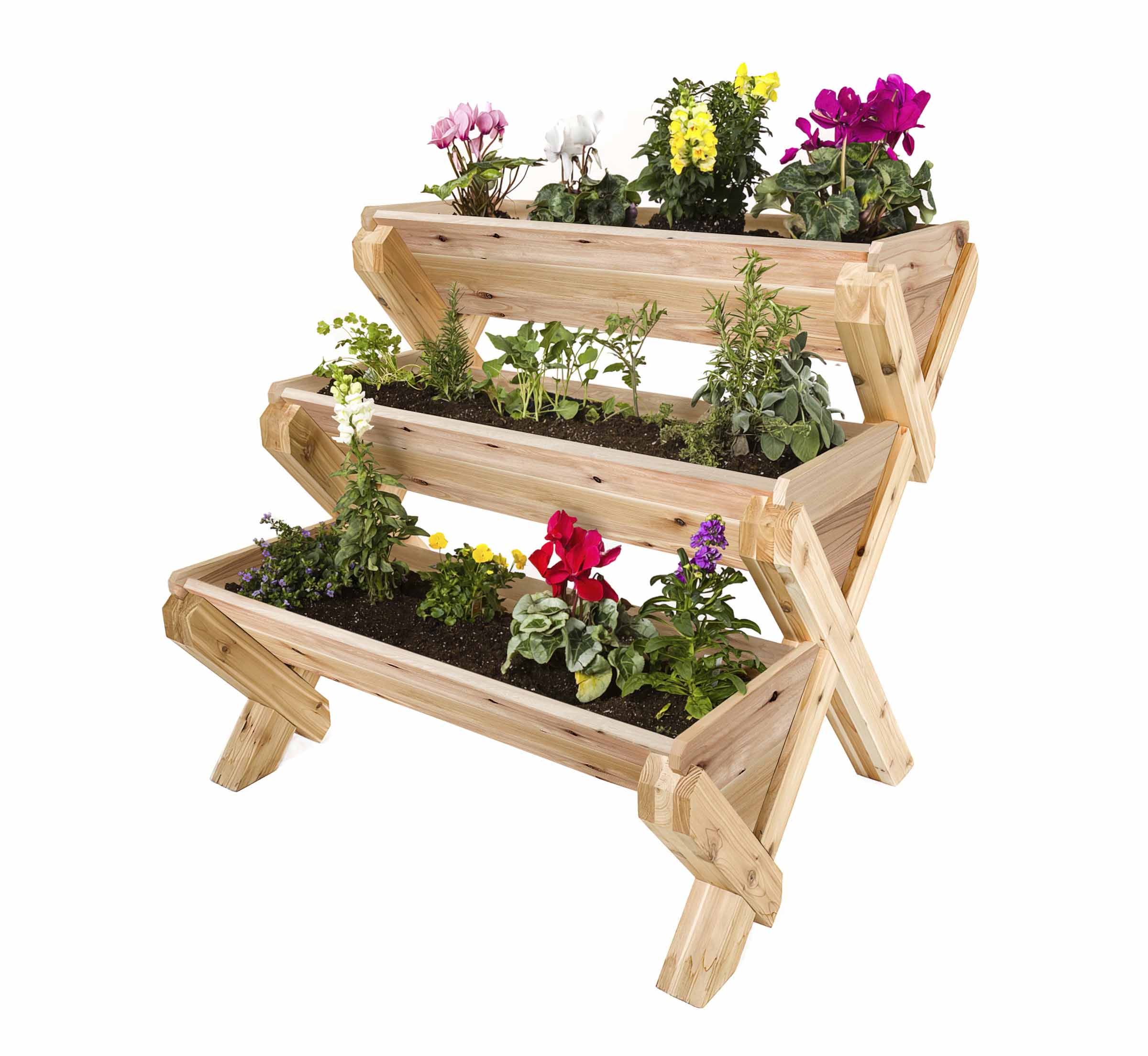 Cascading Cedar Planter - 3 Tier