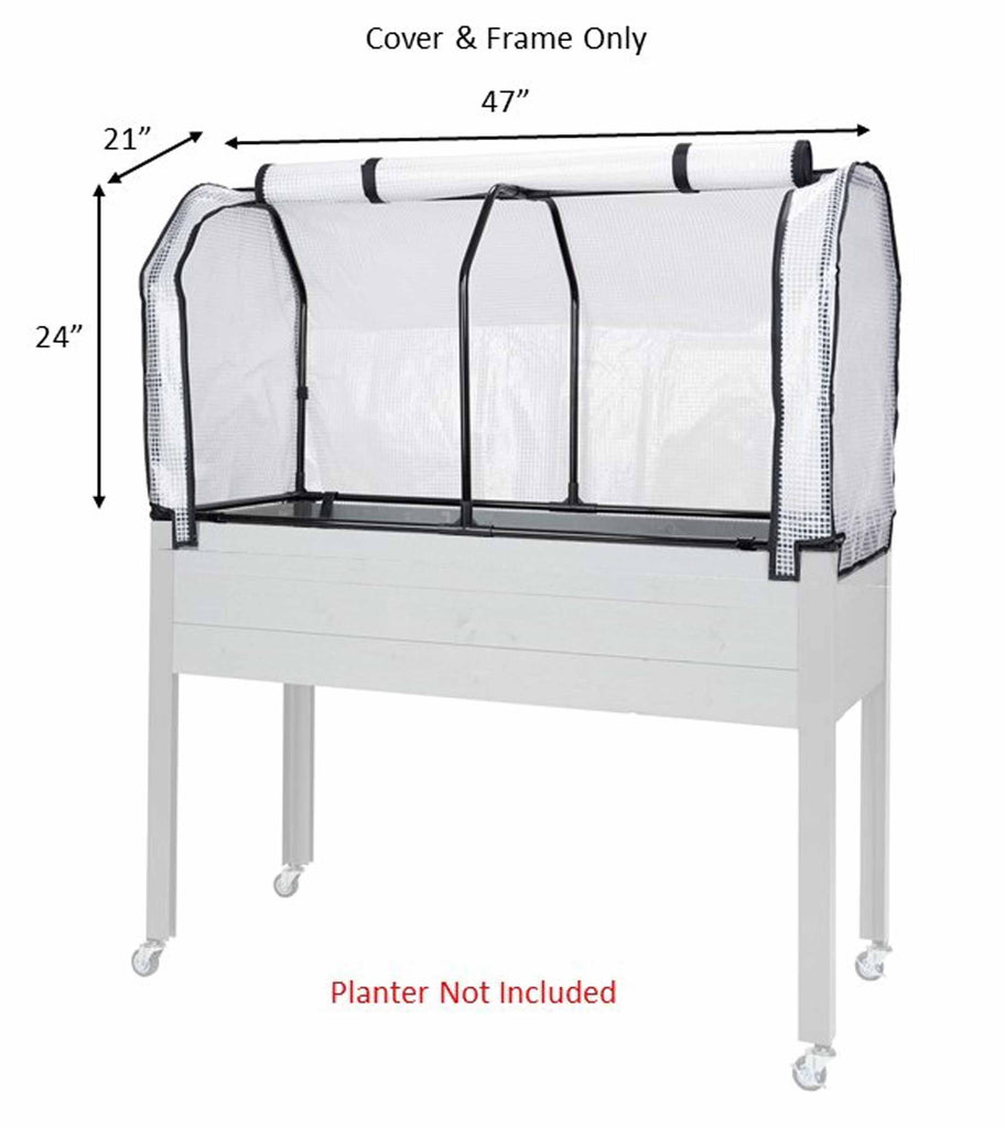 Greenhouse & Bug Cover Combo for 21" x 47" Planters