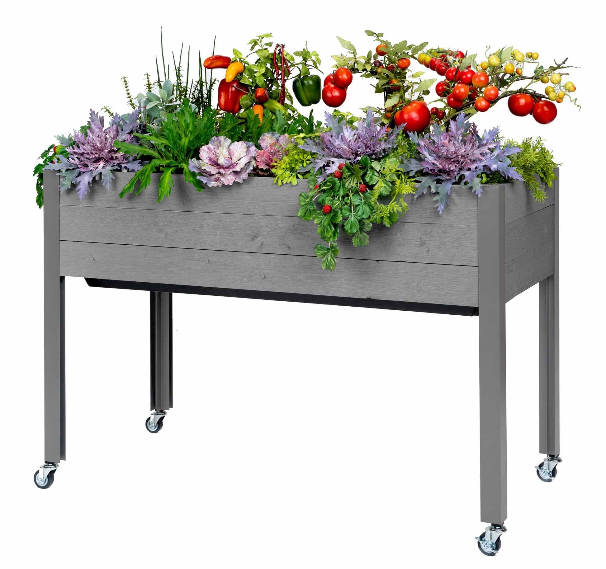 cedarcraft self-watering elevated cedar planter with greenhouse and bug cover Self-Watering Spruce Planter (21 x 47 x 32"H) + Greenhouse & Bug Cover – CedarCraft