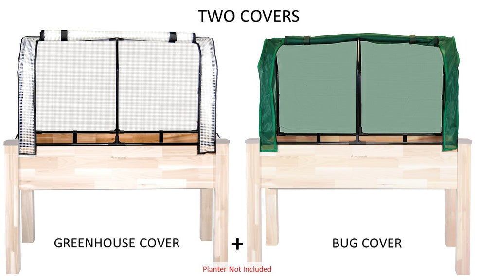 Greenhouse & Bug Cover Combo for 33" x 49" Planter