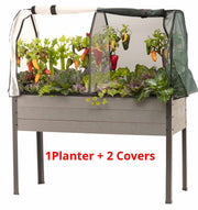 Jardinière en épicéa (21" x 47" x 30"H) + serre et housse anti-insectes