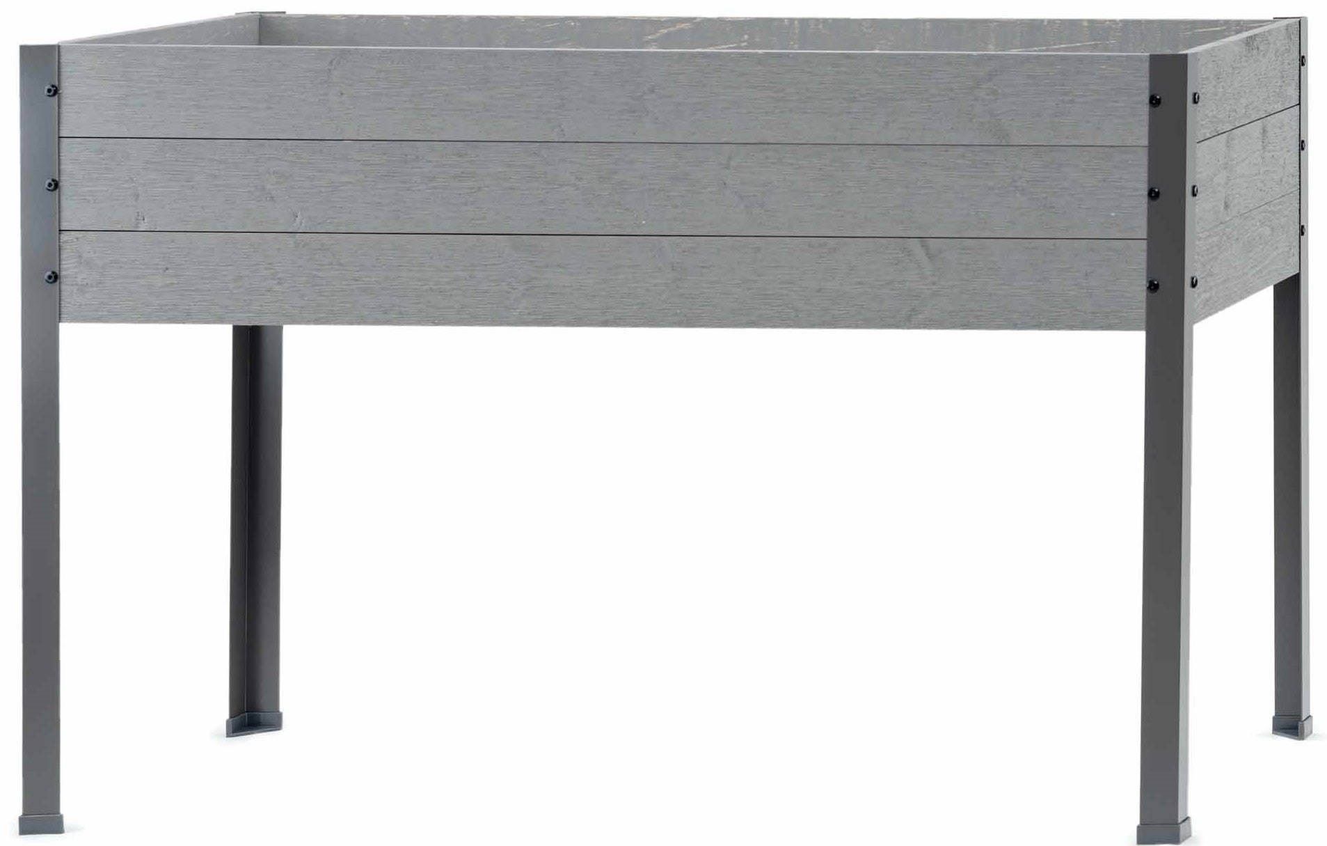 self-watering elevated spruce planter CedarCraft Elevated Spruce Deck Patio Planter 21"L x 47"W x 30"H, Gray