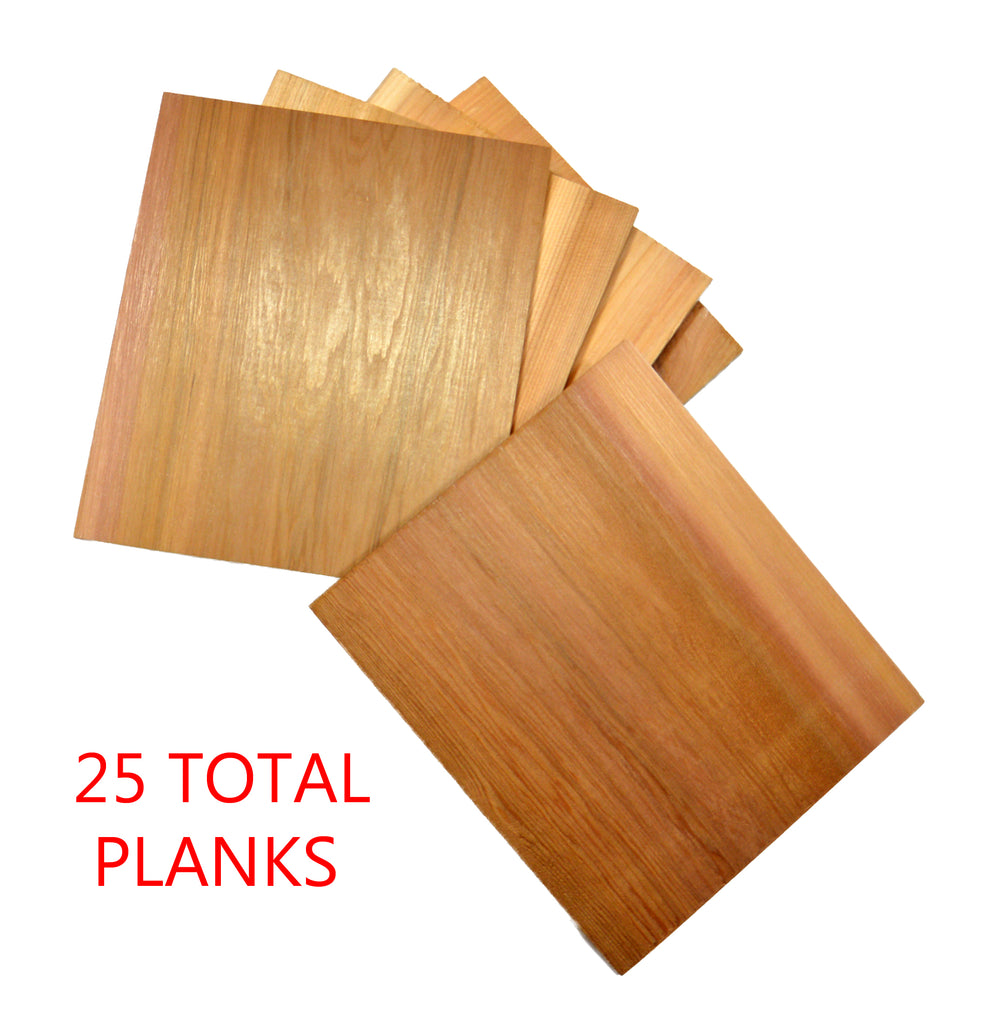 Planches à griller en cèdre de 7 x 8 po (paquet de 25)